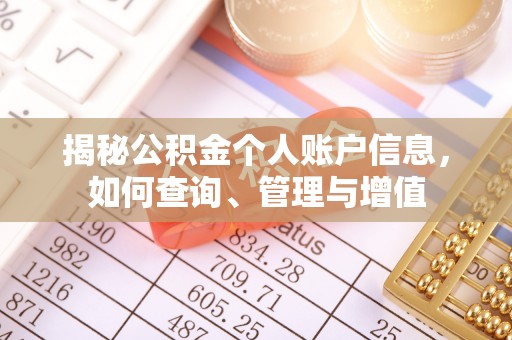 马公揭秘公积金个人账户信息，如何查询、管理与增值
