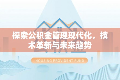 马公探索公积金管理现代化，技术革新与未来趋势
