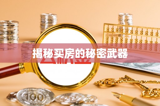 马公揭秘买房的秘密武器