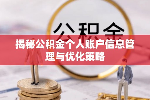 马公揭秘公积金个人账户信息管理与优化策略