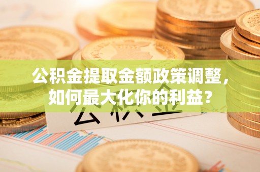 马公公积金提取金额政策调整，如何最大化你的利益？