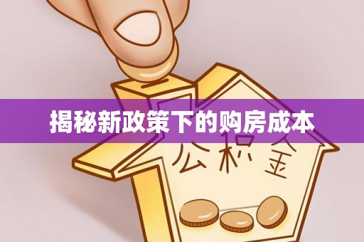 马公揭秘新政策下的购房成本