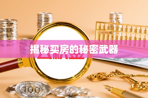 马公揭秘买房的秘密武器
