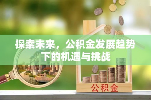 马公探索未来，公积金发展趋势下的机遇与挑战