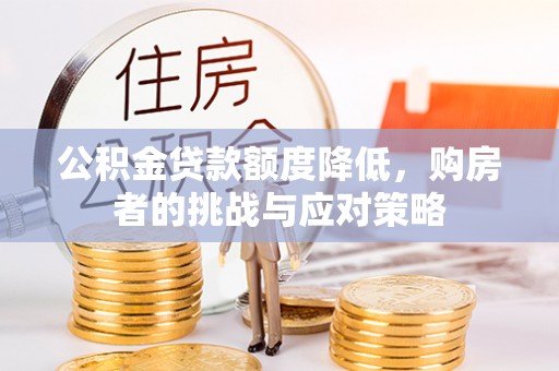 马公公积金贷款额度降低，购房者的挑战与应对策略