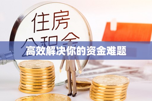 马公高效解决你的资金难题