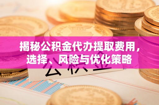 马公揭秘公积金代办提取费用，选择、风险与优化策略