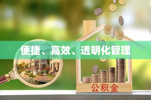 马公便捷、高效、透明化管理