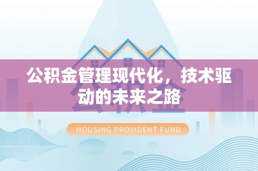 马公公积金管理现代化，技术驱动的未来之路